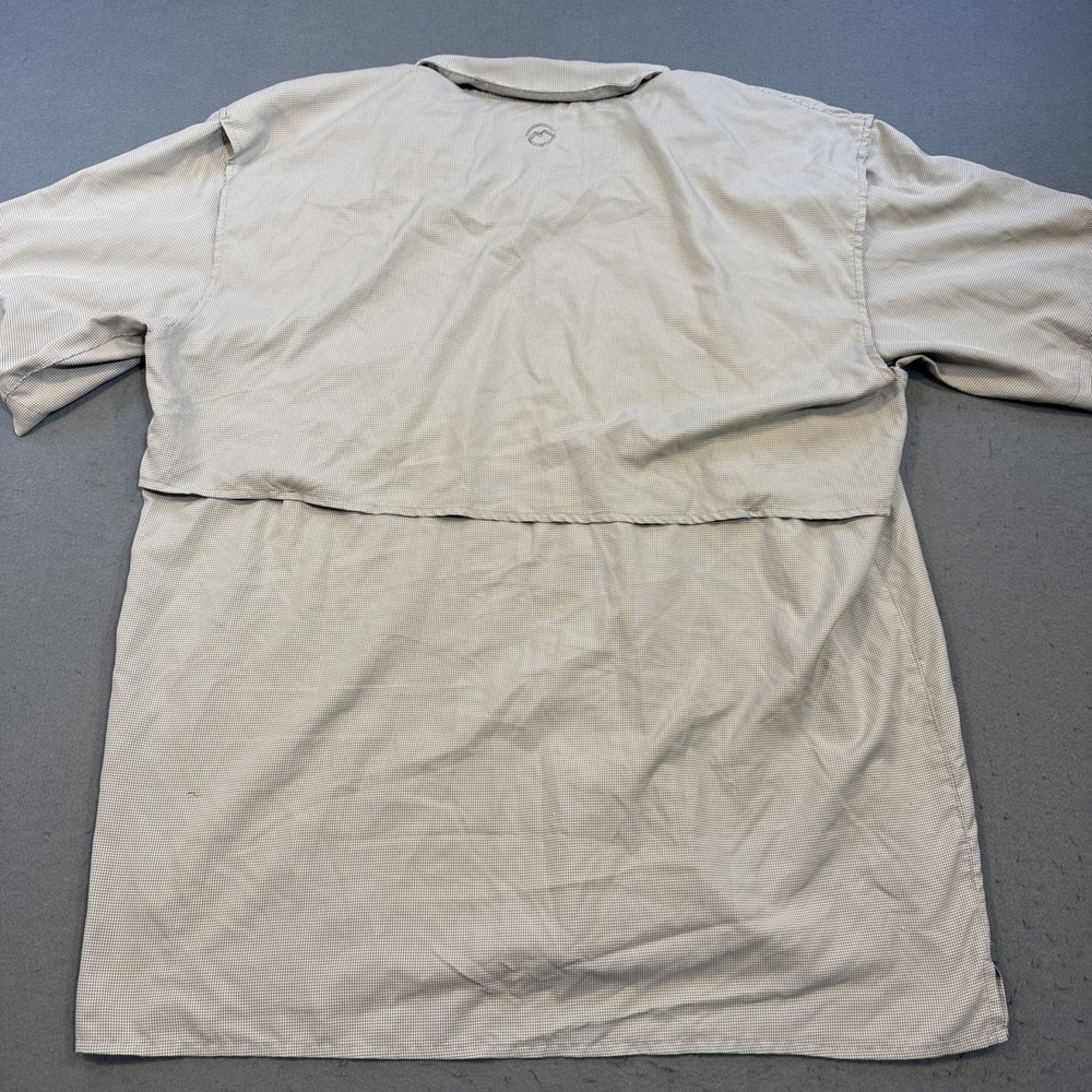 Magellan Drifit Outdoor Fish Gear Shirt Men's LRG Relaxed Fit GRAY CHECK L/S - Picture 6 of 8